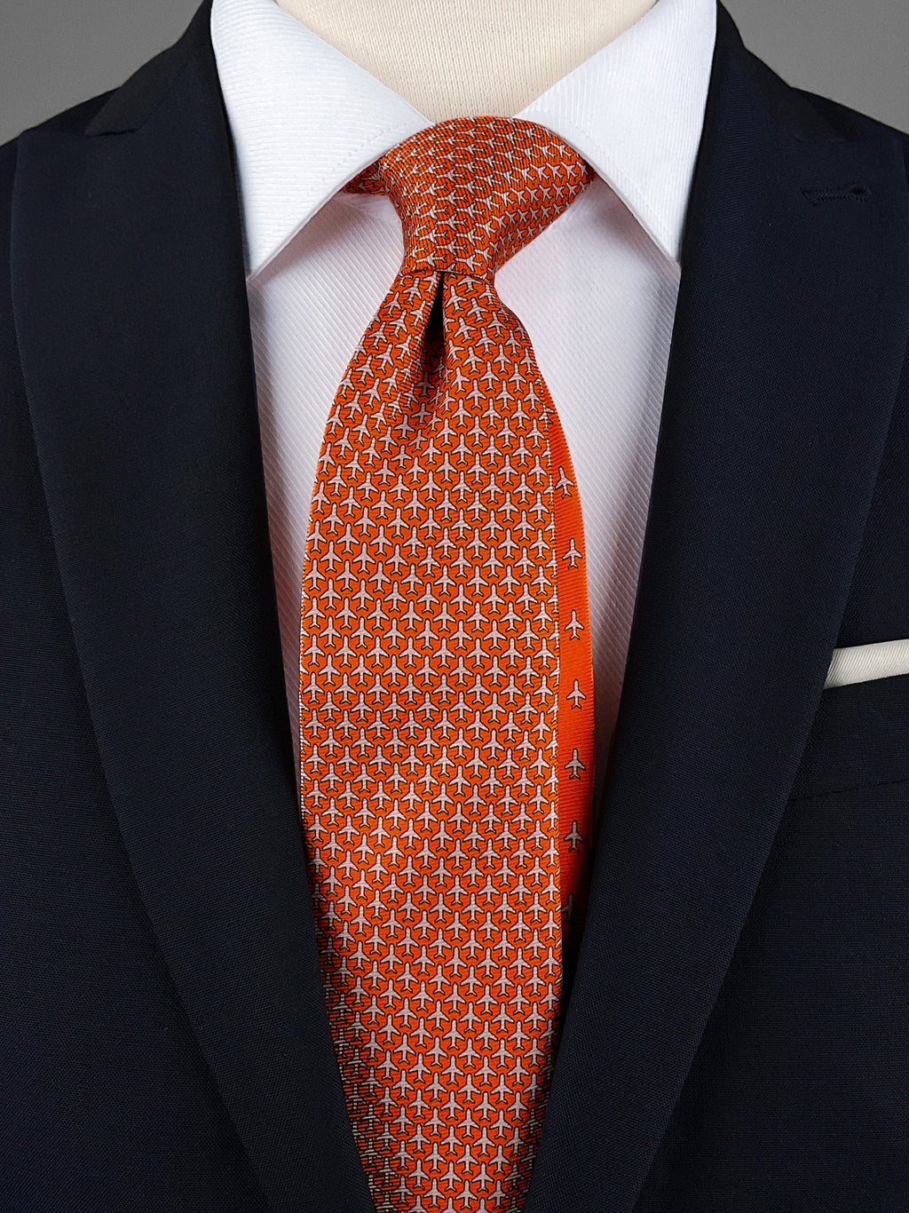 Twill Paisley Burnt Orange Tie, Silk Ties