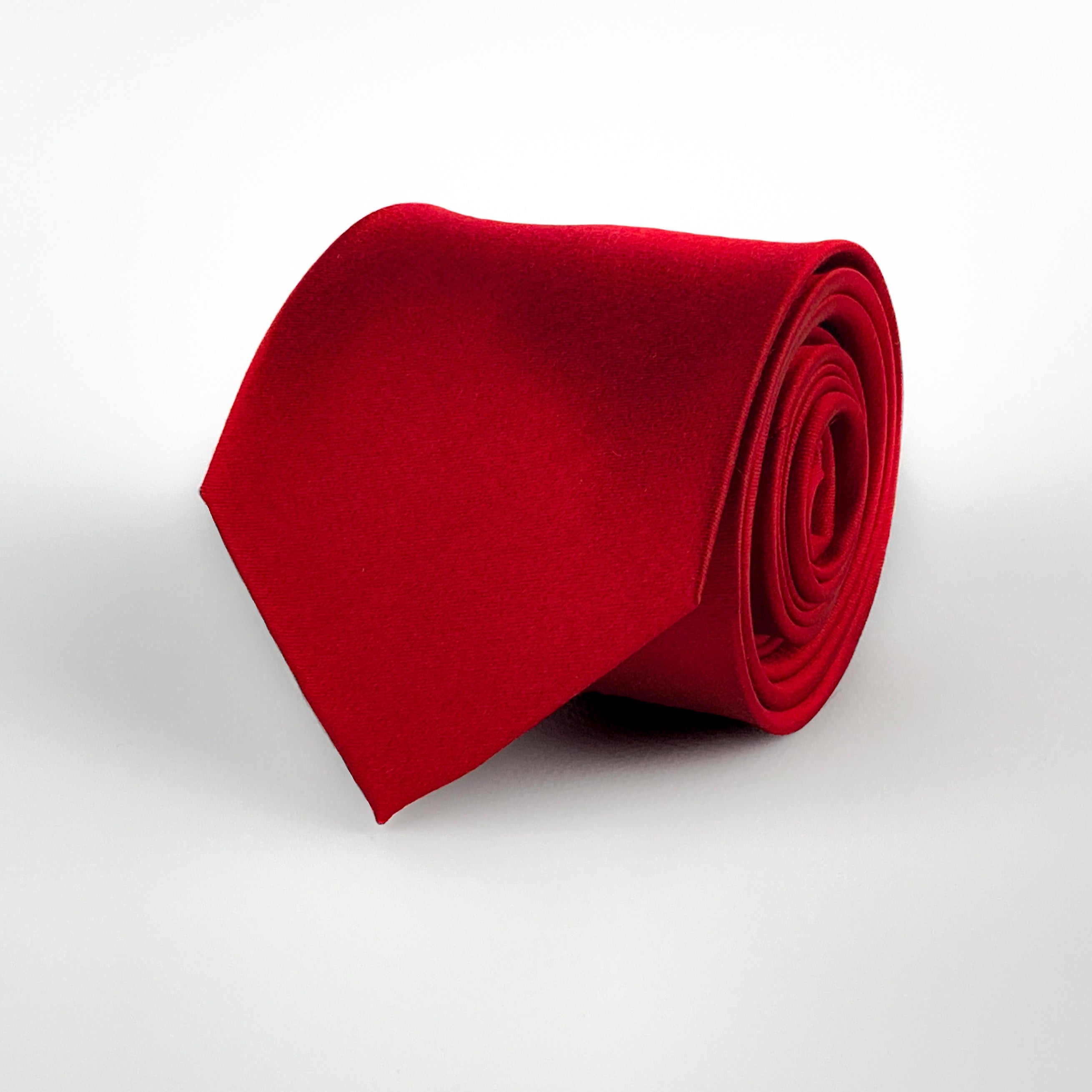 Dark Red Mulberry Silk Satin Tie